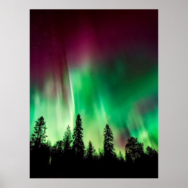 Poster aurora boréale (Devant)
