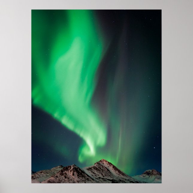 Poster Aurora Borealis | Ancrage, Alaska (Devant)