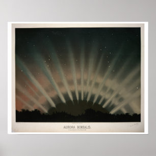 Poster Aurora Borealis de Trouvelot
