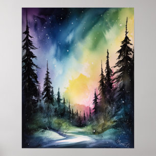 Poster Aurora Borealis Northern Lights Art Imprimer Poste