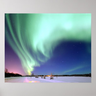 Poster Aurora Borealis sur l'affiche de l'Alaska