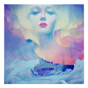 Poster Aurora par Clive Henry bleu