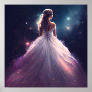 Poster Aurora Princesse en galaxie