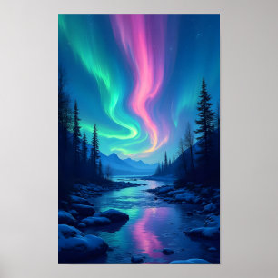 Poster Aurore boréale des lumières du Nord