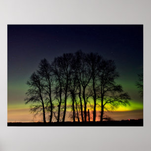 Poster Aurores boréales Manitoba Canada Grande Pointe
