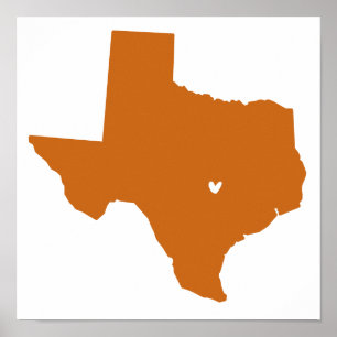Poster Austin, amour du Texas