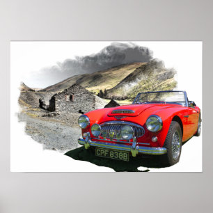 Poster Austin Healey 3000 en Gallois