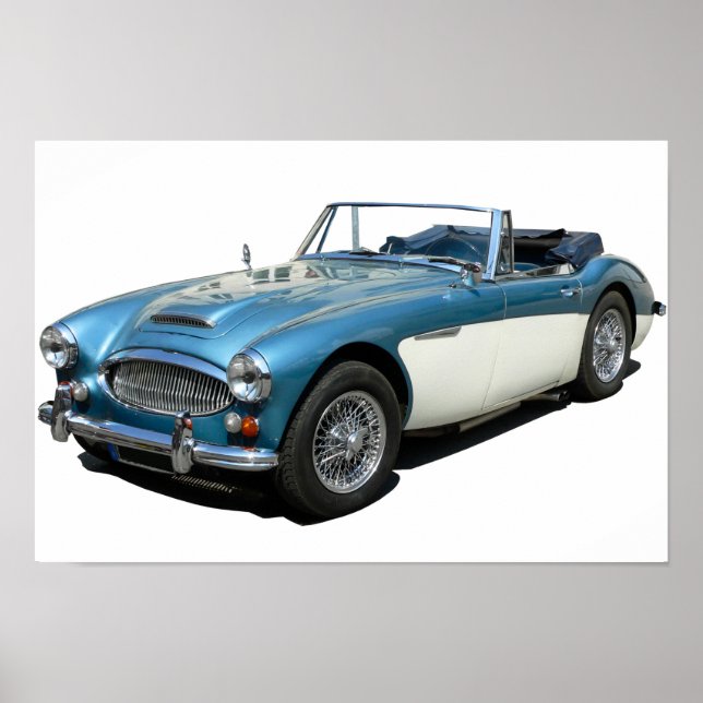 Poster Austin Healey 3000 voiture classique (Devant)