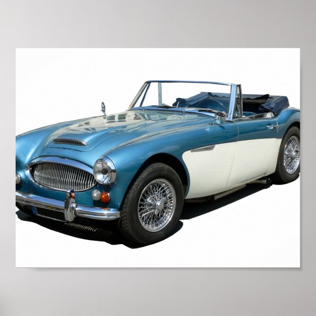 Poster Austin Healey 3000 voiture classique (Devant)