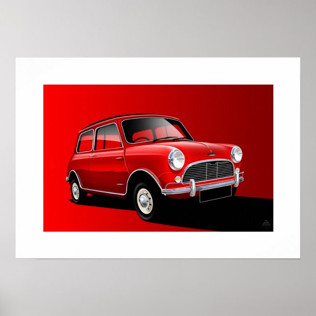 Poster Austin Mini Cooper (Devant)