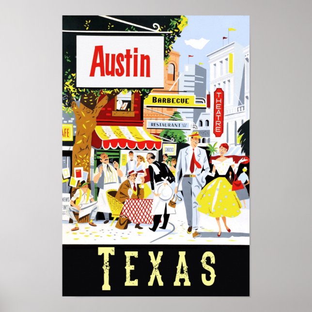 Poster Austin, Texas (Devant)