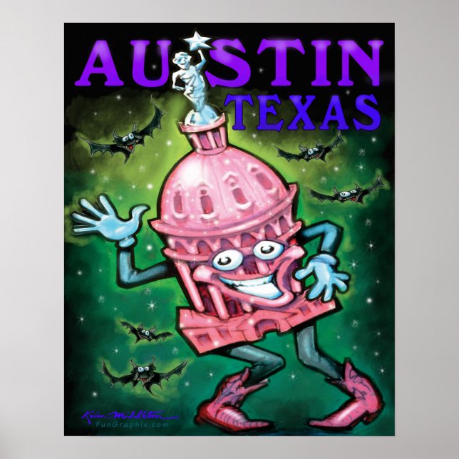 Poster Austin Texas (Devant)