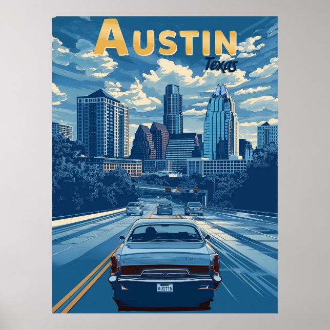 Poster Austin - Vintage voyage (Devant)