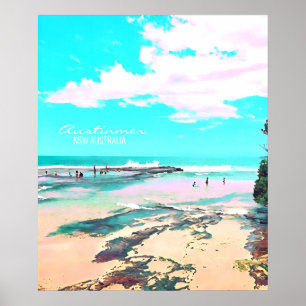 Poster Austinmer Beach NSW Côte Sud