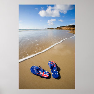 Poster Australian Flag Thongs   Pays de Galles du Sud