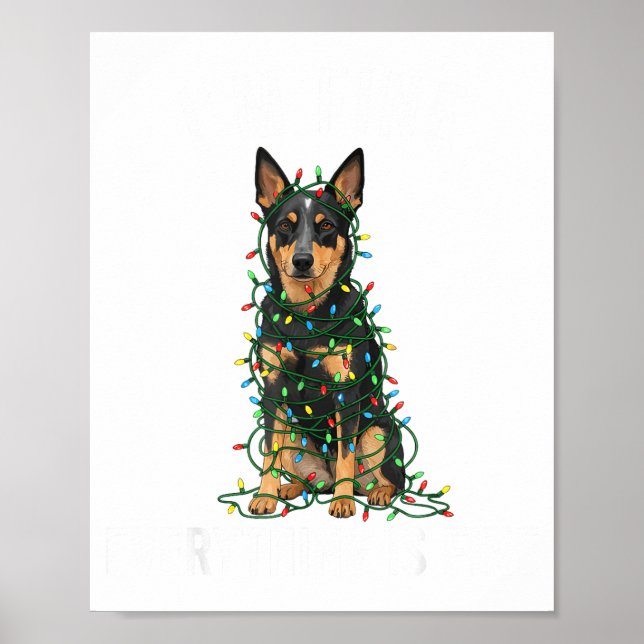 Poster Australian Kele Christmas I'm Fine Everything Is F (Devant)