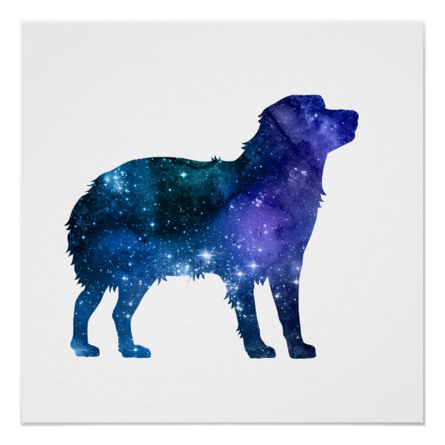 Poster Australian Shepherd Art Chien australien (Devant)