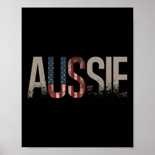 Poster Australie australienne Jour 4 juillet Australie Am