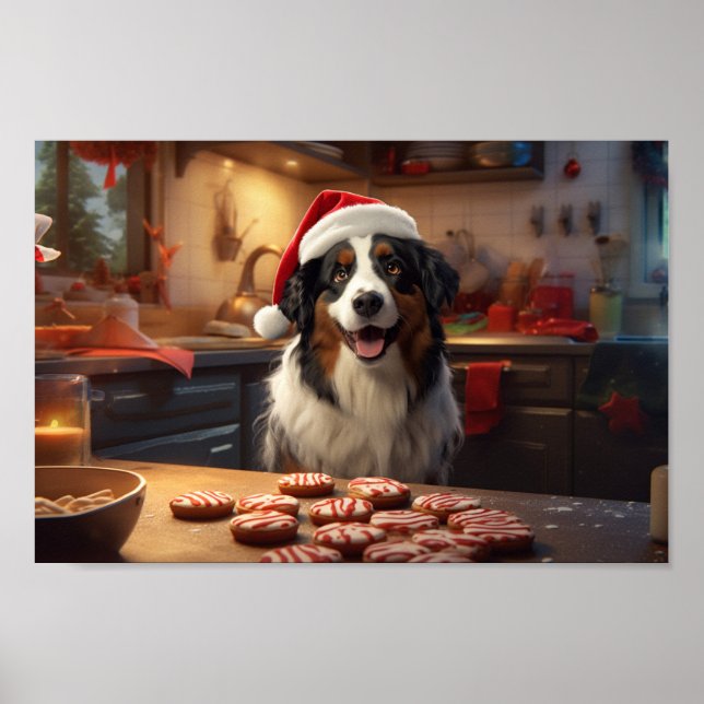 Poster Australie Berger Noël Cookies vacances (Devant)