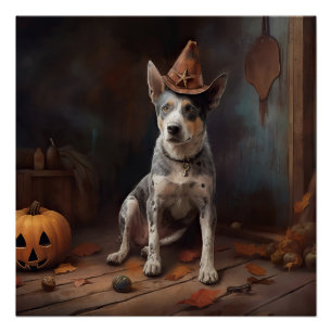 Poster Australie Citrouilles de bétail Halloween effroi