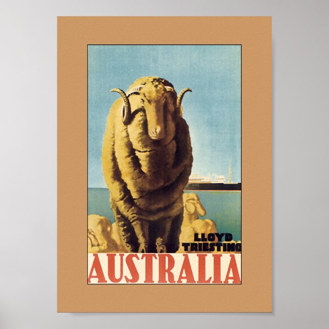 Poster Australie - Lloyd Triestino (toile) (Devant)