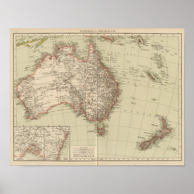 Poster Australie, Nouvelle-Zélande (Devant)