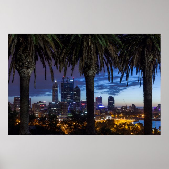 Poster Australie, Perth, ville skyline de Kings Park 2 (Devant)