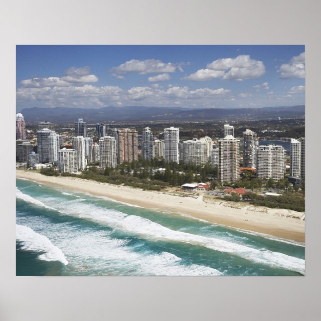 Poster Australie, Queensland, Gold Coast, Main Beach - (Devant)