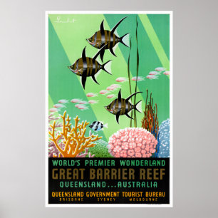 Poster Australie : Restauration de l'affiche Vintage voya