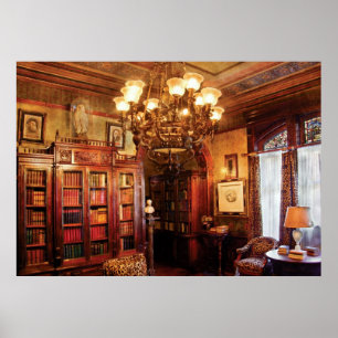 Poster Auteur - Dans la bibliothèque