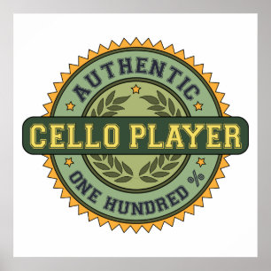 Poster Authentic Cello Player