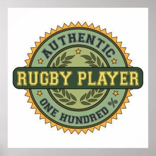 Poster Authentic Rugby Player