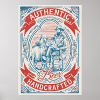Poster authentique de bière