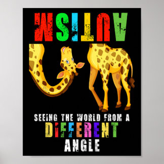 Poster Autism Awareness Seeing Giraffe World View 
