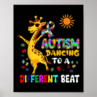 Poster Autism Dancing Fun Different Beat Autism Awareness