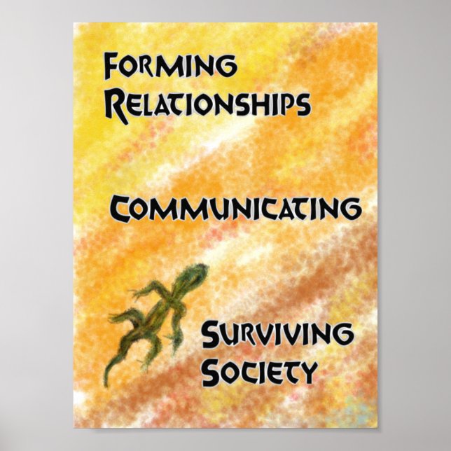 Poster Autisme amphibien : Terre sèche (Devant)