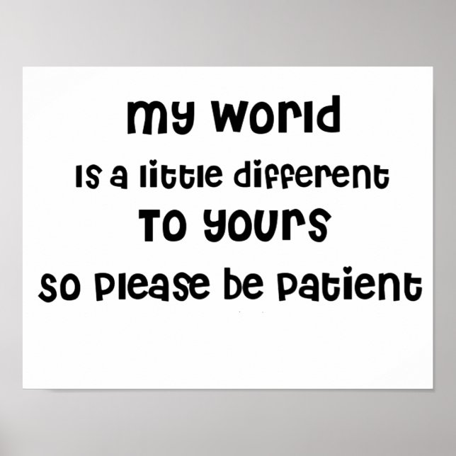 Poster Autisme, Asperger, Sensibilisation aux besoins spé (Devant)