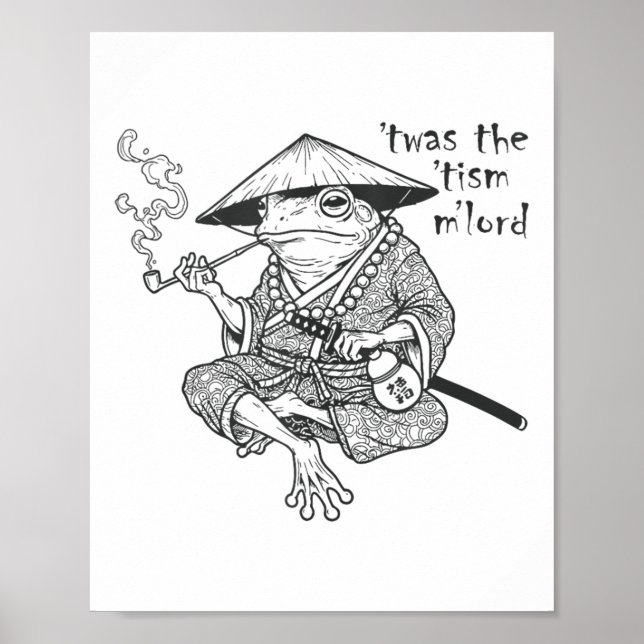Poster Autisme Drôle C'Était Tism M Lord Frog Mème Inappr (Devant)