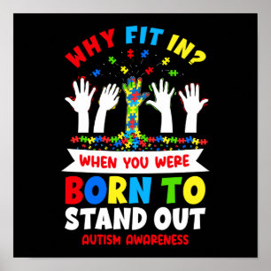 Poster Autisme Fils Fille Enfant Vous Êtes Né Pour Vous T