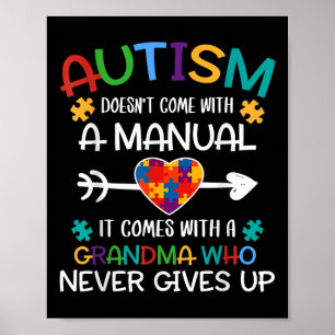 Poster Autisme Grand-mère Amour Autistique Enfants Sensib