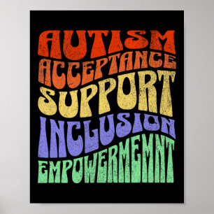 Poster Autisme Inclusion Acceptation Soutien Emaîtrisatio