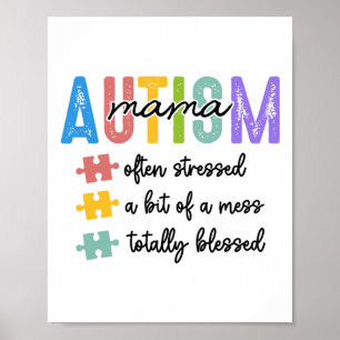 Poster Autisme Mama Définition Maman A Souvent Souligné U