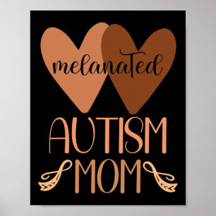 Poster Autisme Noir Maman Du Fils Autiste Enfants Melanat