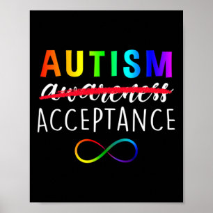 Poster Autisme - Rouge au lieu - Acceptation Non Conscien