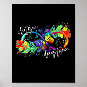 Poster Autisme Rouge Plutôt Infinité Symbole Autiste Acce