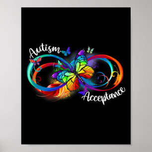 Poster Autisme Rouge Plutôt Infinité Symbole Autiste Acce