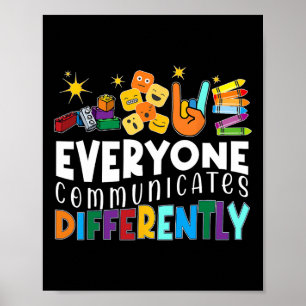 Poster Autisme Tout Le Monde Communique Différemment Auti