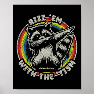 Poster Autisme Vintage Rizz Em Avec Le Mème Tisme Autisti