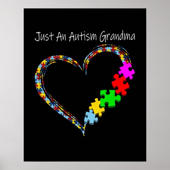 Poster Autiste | Juste une grand-mère de l'autisme (Devant)