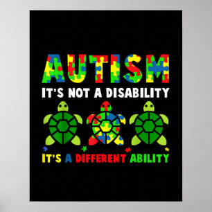 Poster Autiste L'autisme, ce n'est pas un handicap
